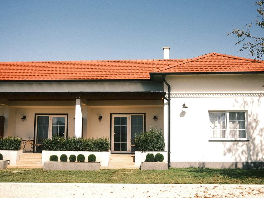 Single-storey house exterior with a pitched roof